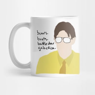 Jim The Office bears, beets, battlestar galactica Mug